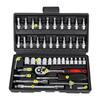 46/53 Piece/Set of Car Repair Tool Kit 1/4-Inch Socket Set Car Repair Tool Ratchet Torque Wrench Combo Auto Repairing Tool Set