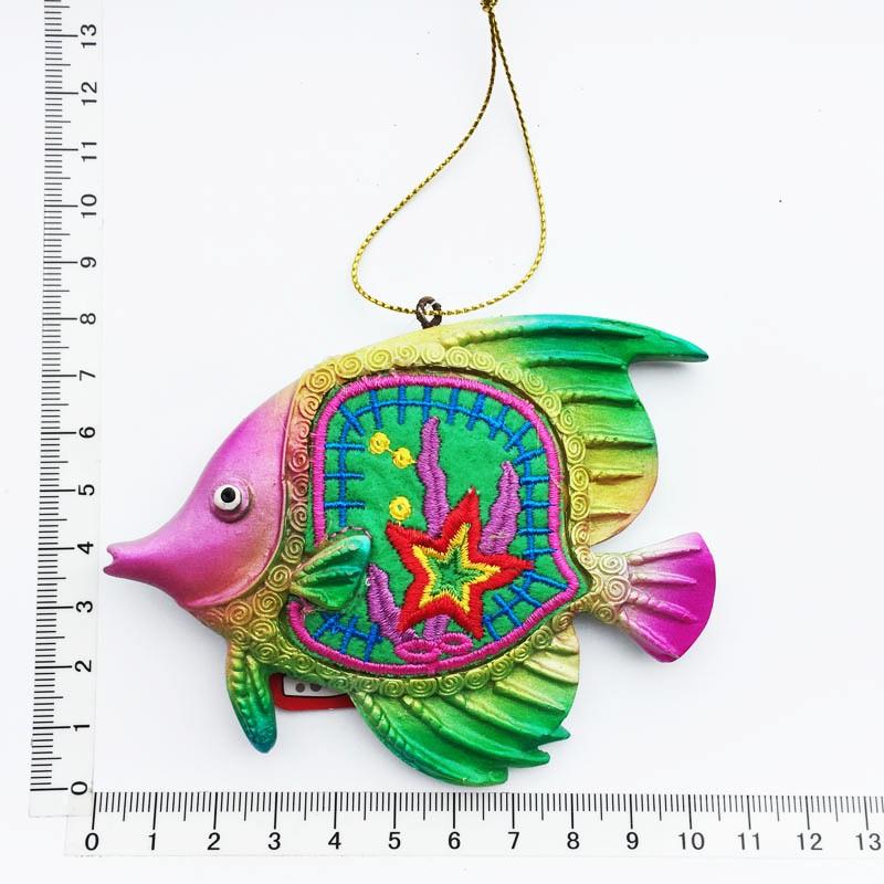 Сувенир для туристов с Бали, креативный магнит на холодильник, вышитая смолой рыба, магниты на холодильник, расписанные декоративные изделия ручной работы