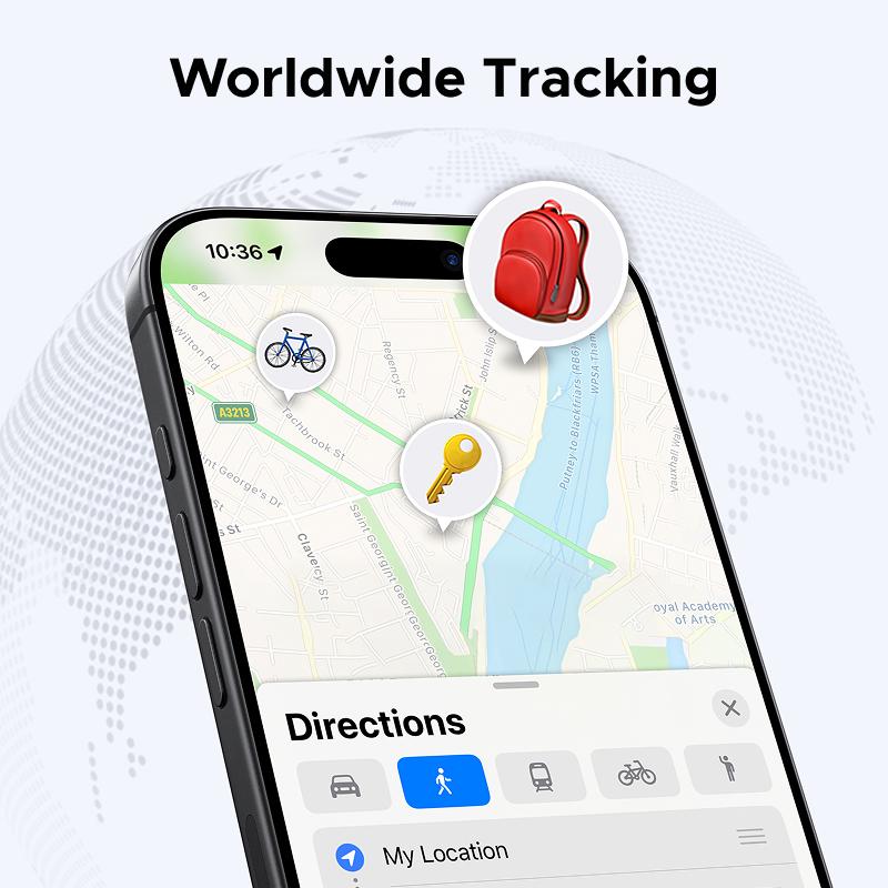 UGREEN Умный Bluetooth-трекер, Искатель ключей, Локатор предметов SmartTag, Батарея до 2 лет, Поиск телефона Для Apple Find My (только iOS)