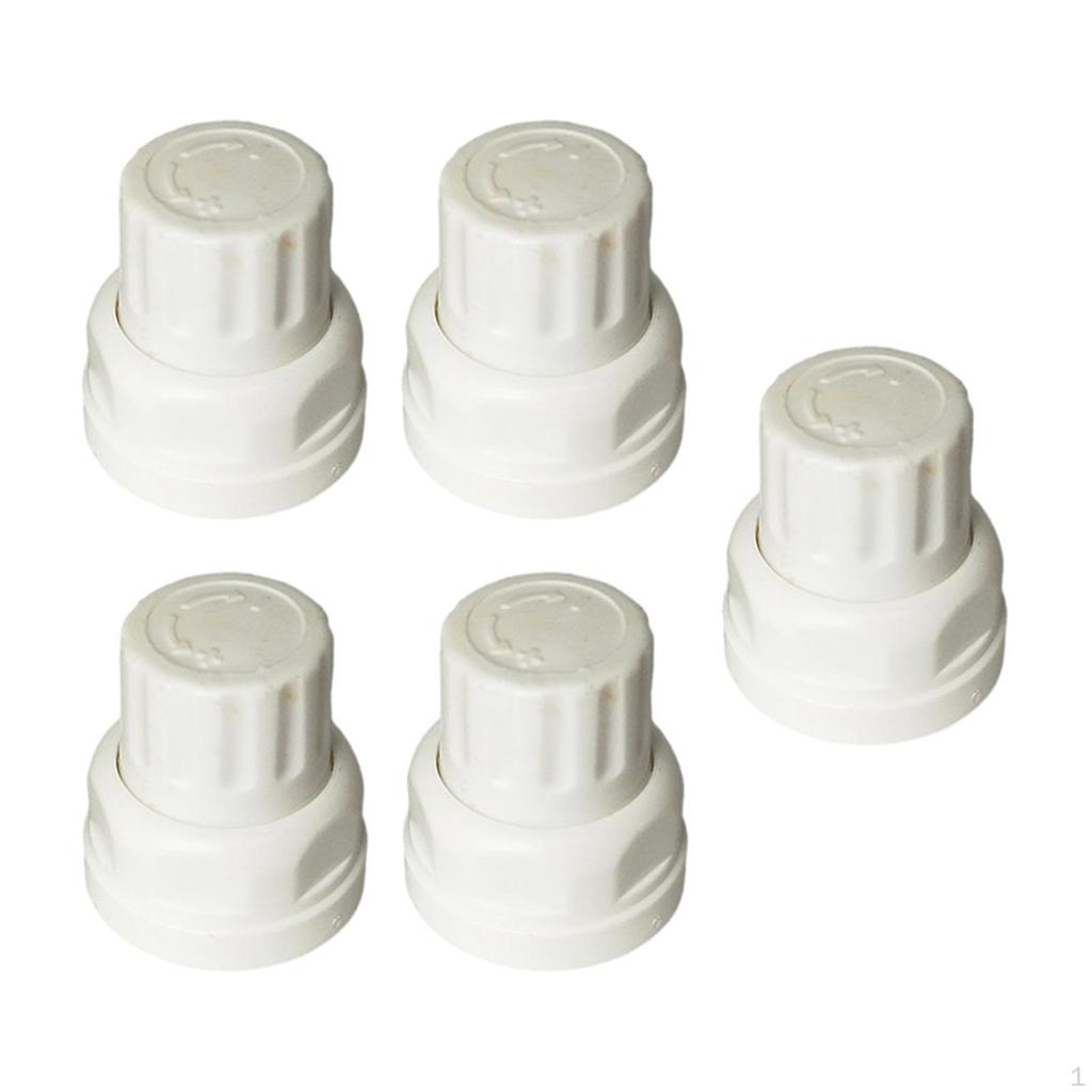 5 Pcs Radiator Valve Caps Rotating Replacement Durable Stable Performance PP Accessories