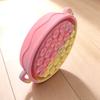 Silicone Pet Slow Feeder Bowl with Dual Handles Suction Cup Anti-Choking Slow Down Eating Food Bowl for Small Medium Large Breed