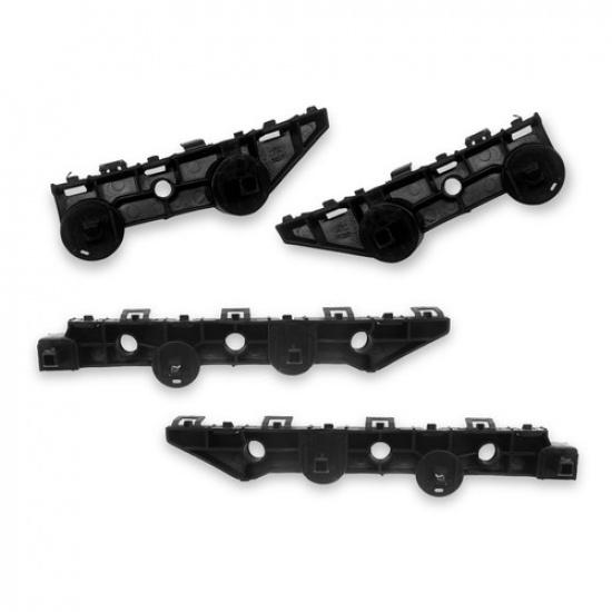 L/R Rear Upper /Lower Bumper Cover Supports Black For 2014- Infiniti Q50