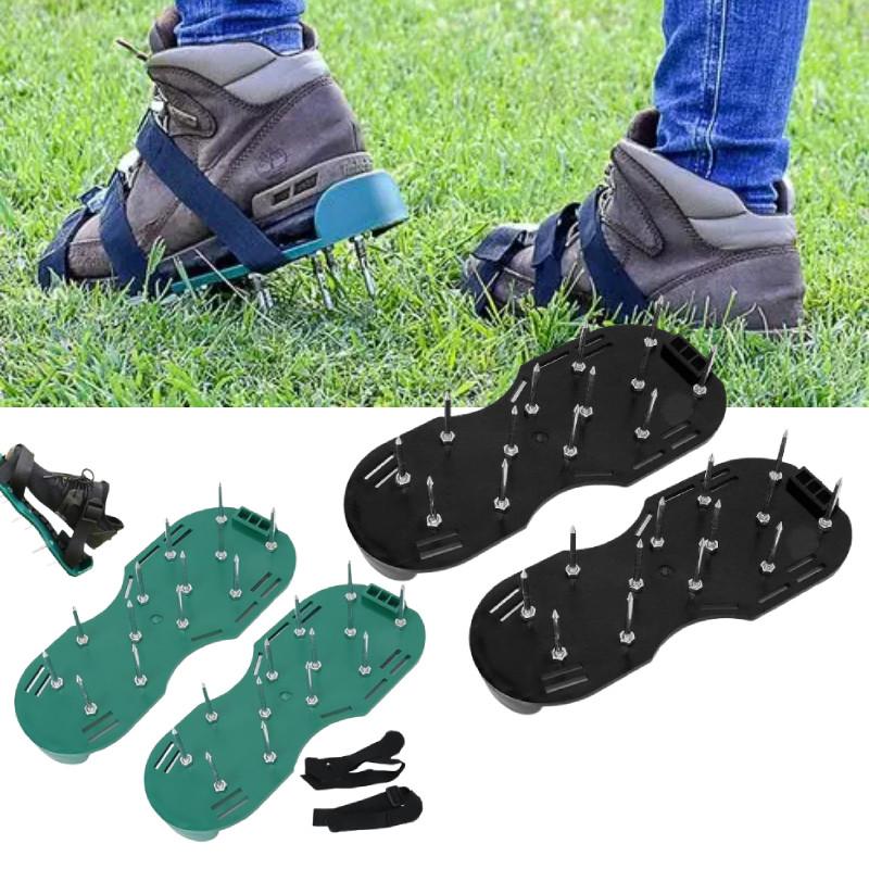 Ecofriendly Garden Planting Shoes With Plastic Material For Lawn Aeration And Gardening