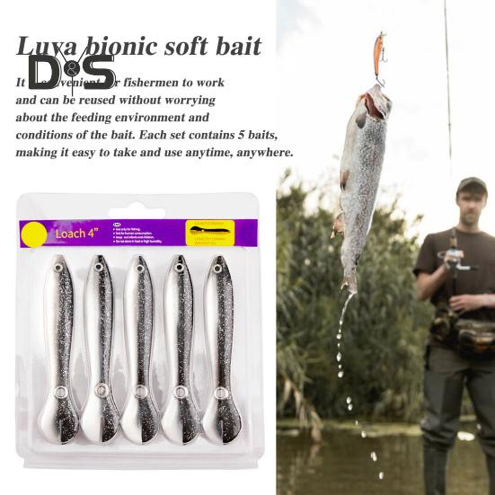 5 шт./набор 10 см/6 г мягкая приманка вьюн силиконовая бионическая вьюн с отверстием искусственная рыболовная приманка для соленой воды пресноводная форель судак змееголов
