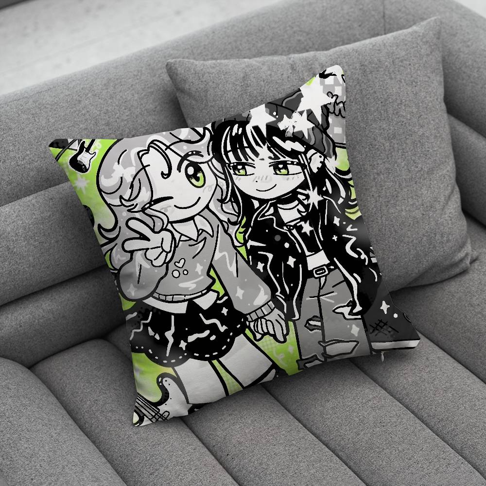 AAya Oosawa And MMitsuki Koga Print Pattern Sofa Cushion Cover Pillowcase Home Party Car Bedding
