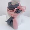 Linen Cotton Splicing Scarf, Long Cotton Warm Contrasting Shawl, Autumn And Winter Warm Literary And Japanese Women'S Scarf