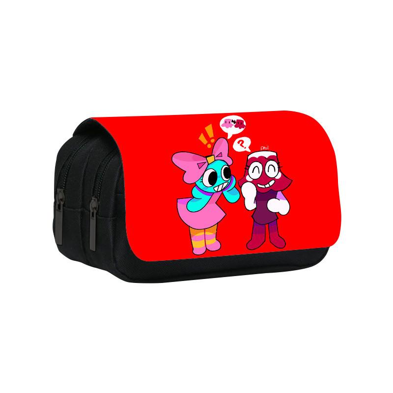 World Dandys Sunflower Design Nylon Pencil Case With Two Layers For Use School