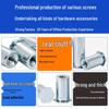 Blue and White Zinc-Plated Carbon Steel Hex Nut Connector with BSO Blind Hole Rivet, M3-M5.