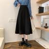 2022 Spring/Summer Plus Size Women's High-Waist Slimming A-line Black Skirt