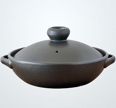 Керамика Saji неглубокий глиняный горшок 8 Black Banko Ware Сделано в Японии Нет. 1,5 л (для 3-4 человек) 10-801