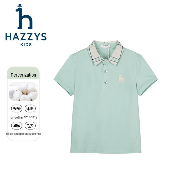 HAZZYS Детская хлопковая футболка-поло с коротким рукавом