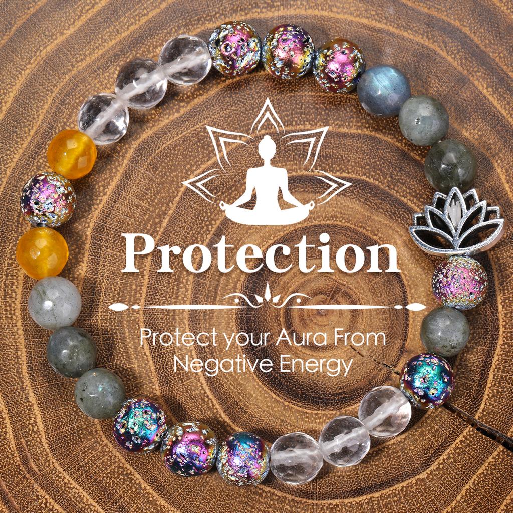 Protection Natural Stone Bracelet For Women Men Attract Good Luck Money Protection Health Crystal Citrine Tiger Eye Bracelet