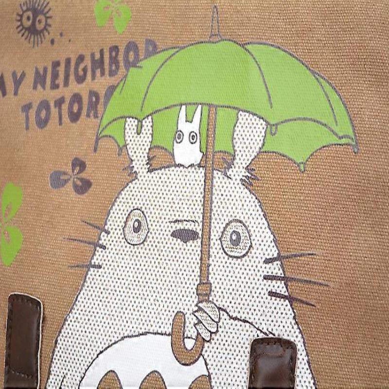 Мультяшный холщовый школьный рюкзак Мой сосед Тоторо Рюкзак Дизайн хиджаба Студенческий рюкзак