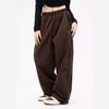 Women Trousers Pants Solid Color Pockets Drawstring Pants Casual Loose Wide Leg Pant Sports Running Fitness Joggers Long Pants Plus Size