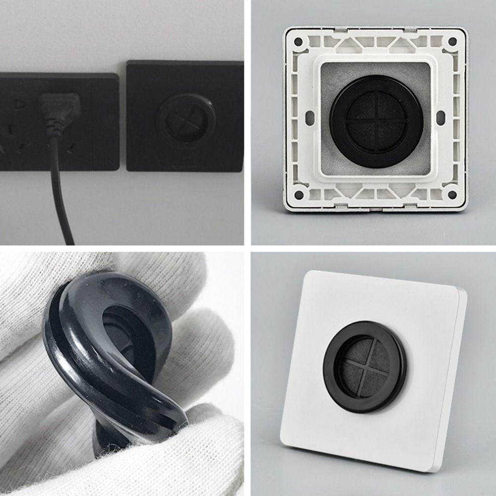 With Outlet Hole Cable Socket Panel With Rubber Pad Decorative Cover Network Cable