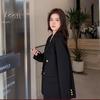Двубортное пальто с лацканами Женское V-образный вырез Профессиональные офисные блейзеры Весна Осень