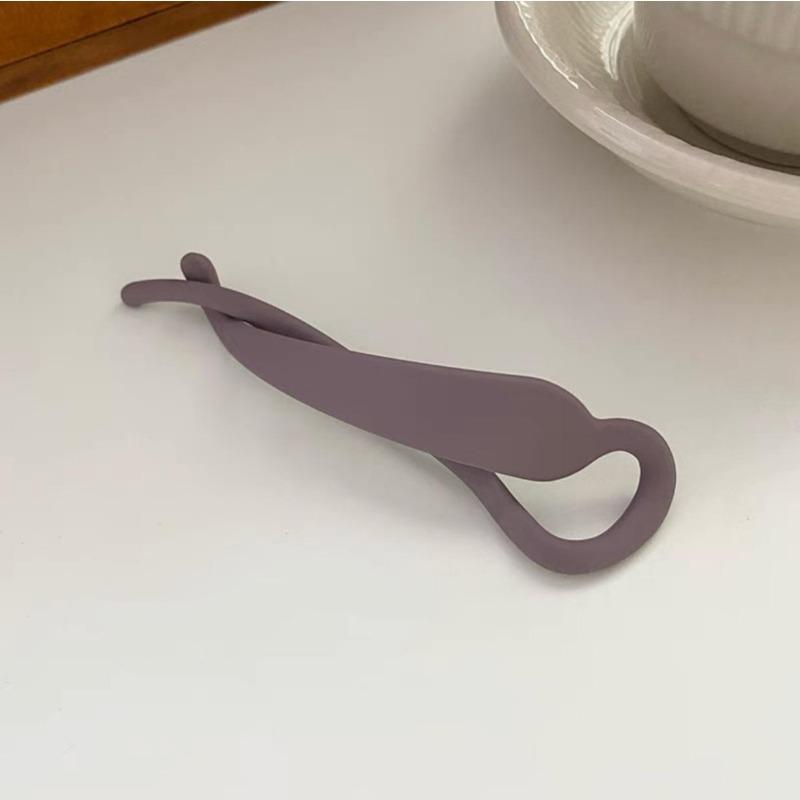 Матовая заколка для хвоста из матового стекла, корейская простая заколка для волос, заколка-банан из смолы и акрила, заколка для волос, повседневный стиль, головной убор