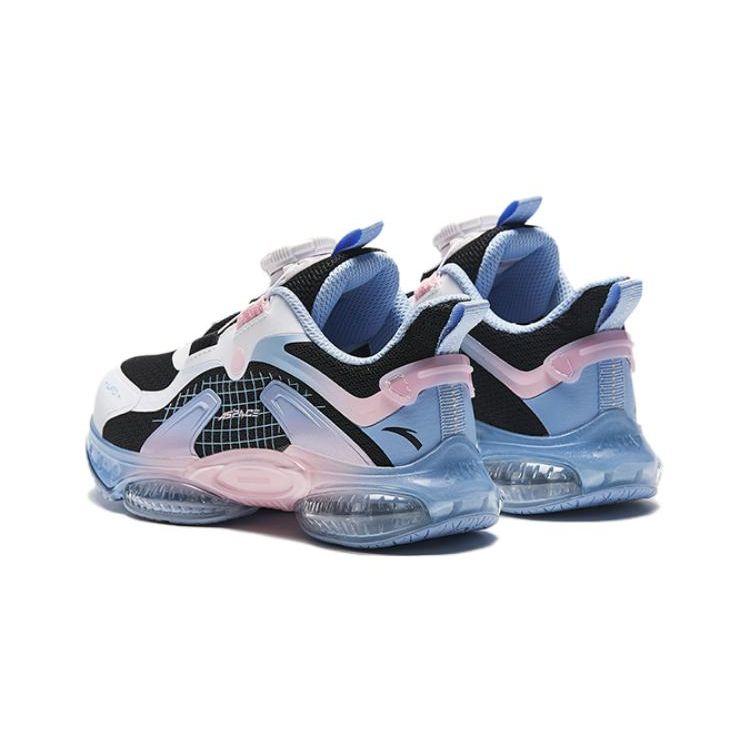 Anta Kids UFO 5.0 Durable Low-Top Running Shoes Kids Sneaker Blue Pink 322339901-4