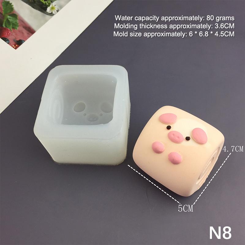 1pc For Baking Egg Bites Muffin Top Pan Chocolate Cake Pie Bakeware Tools Candle Molds Cartoon Animal Bunny Kitten Silicone Mold