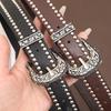 Y2K Women Gothic Belts Rivet Punk Hip Hop Belt Fashion Waist Belts
