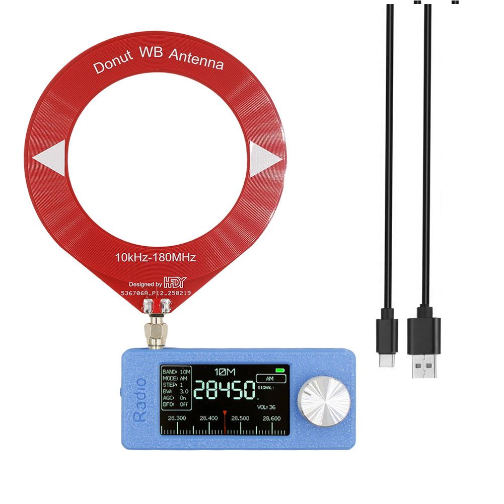 SI4732 0.5-108mhz All Band Radio Receiver LSB USB AM FM FM/AM Radio W/ Antenna 1.9inch IPS Screen HF SW MW VHF Pocket Mini Radio