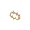 Unique High-end Copper Butterfly Ring For Women Stylish Adjustable Finger Accessory