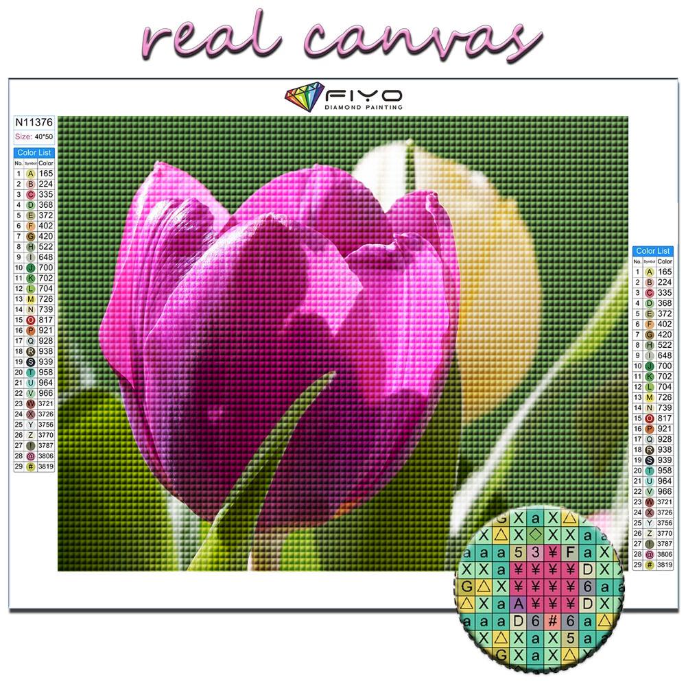 Алмазная картина Цветы Тюльпаны Алмазная мозаика Ремесло Алмазная вышивка Картина