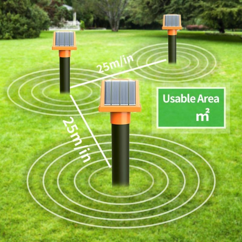 Отпугиватель мышей высокой мощности, светодиодный источник света, инвертор, ультразвуковой отпугиватель змей, солнечный водонепроницаемый отпугиватель животных для улицы
