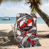 Beach Towel with Club Atlético River Plate Pattern - soft,absorbent,machine washable Lightweight&Modern,swimming,Travel Essentials
