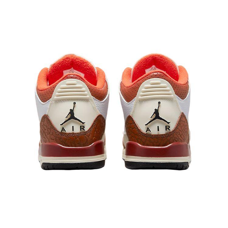 Детские кроссовки Air Jordan 3 Retro GS Mars Stone White Black Team-Orange DV7028-108