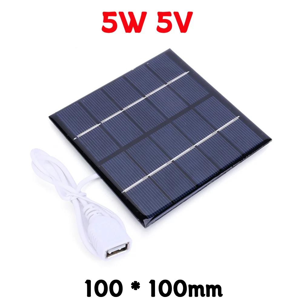 Portable Solar Panel 3/5W 2/5V Solar Charging Panel High-efficiency Solar Cells For 3.7V Battery 3-5V Battery/Phone Charger