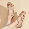 Real Soft Leather Beef Tendon Soft Bottom Summer Flat Bottom Low Heel Comfortable Fashion Versatile Wear Mother Sandals