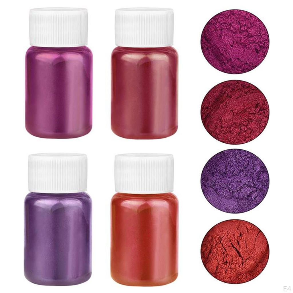4 шт., слюдяный порошок, пигмент, мерцающий блеск для мыла для ногтей из эпоксидной смолы