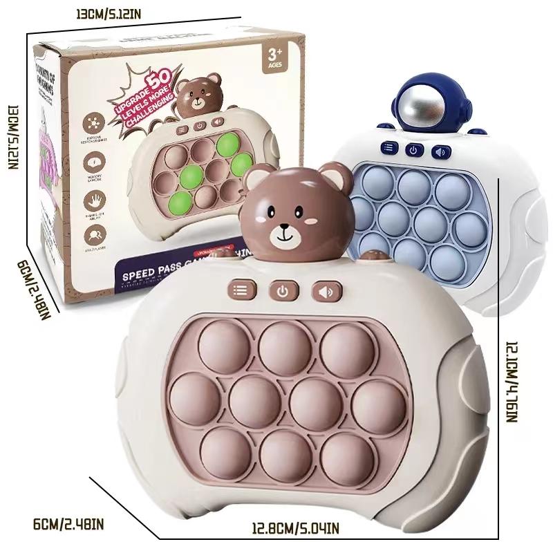Игровая машина с быстро нажимаемыми пузырями, детская мультяшная забава, игрушки для сжимания Whac-A-Mole, сенсорные игрушки-пузыри для снятия стресса, рождественский подарок