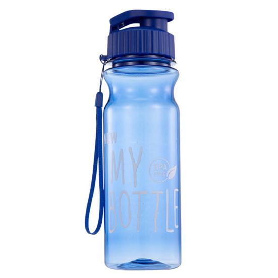 650ML Water Bottle Food Grade Large Capacity Portable Fitness Sports Water Jug with Lanyard Outdoor Supply