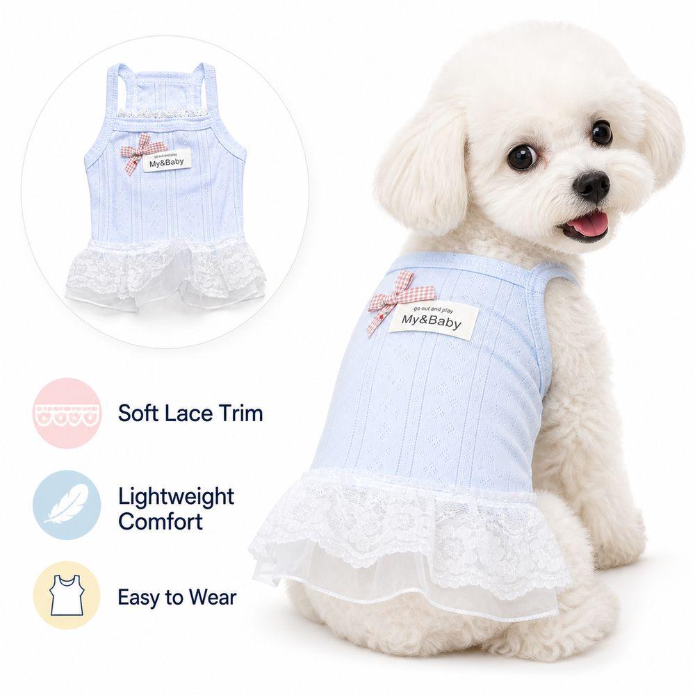 Polyester Pet Dog Dress Comfortable Breathable Dog Vest New Dog Clothes Daily Pet Wear