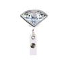 Girl Fashion Lip Glitter Acrylic Reel Clip Badge Retractable Resin Material for Nurse Card Decoration and Gift Holder
