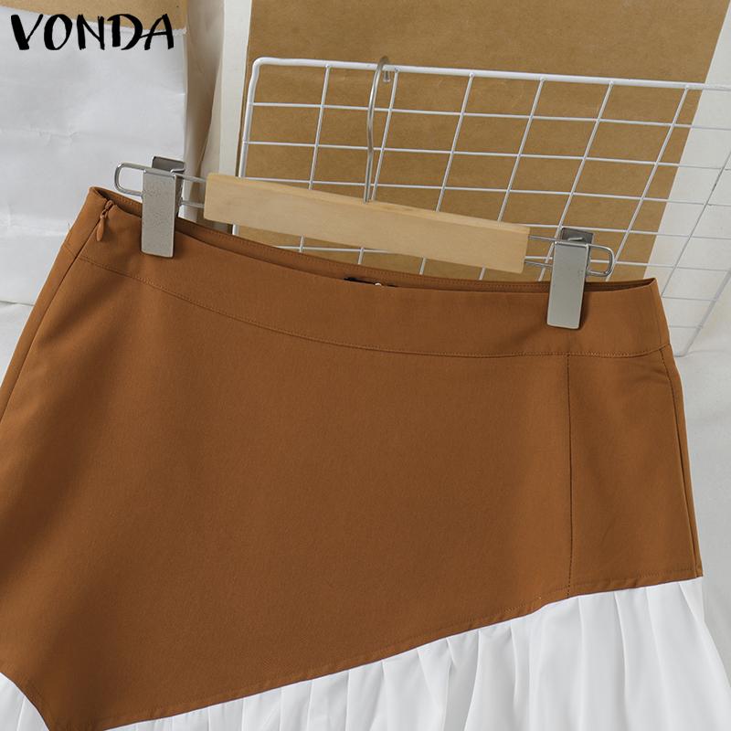 VONDA Женские элегантные свободные плиссированные юбки с эластичной талией