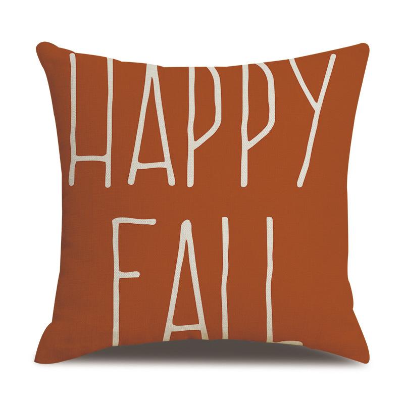 Подушка из льна на День благодарения, осенняя наволочка с принтом тыквы