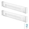 Plastic Drawer Dividers Set of 2 Adjustable Storage Organizers Home Office Kitchen Bathroom Clutter Management
