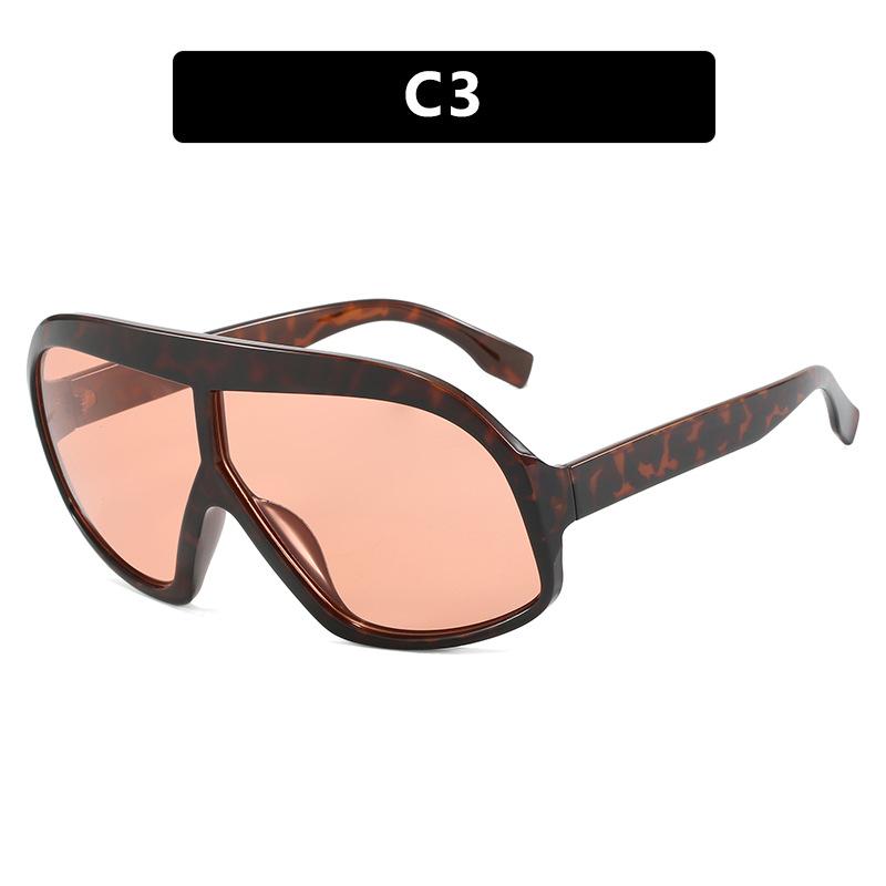 Glasses one-piece large frame sunglasses new European and American fashion versatile sunglasses trendy sunglasses women