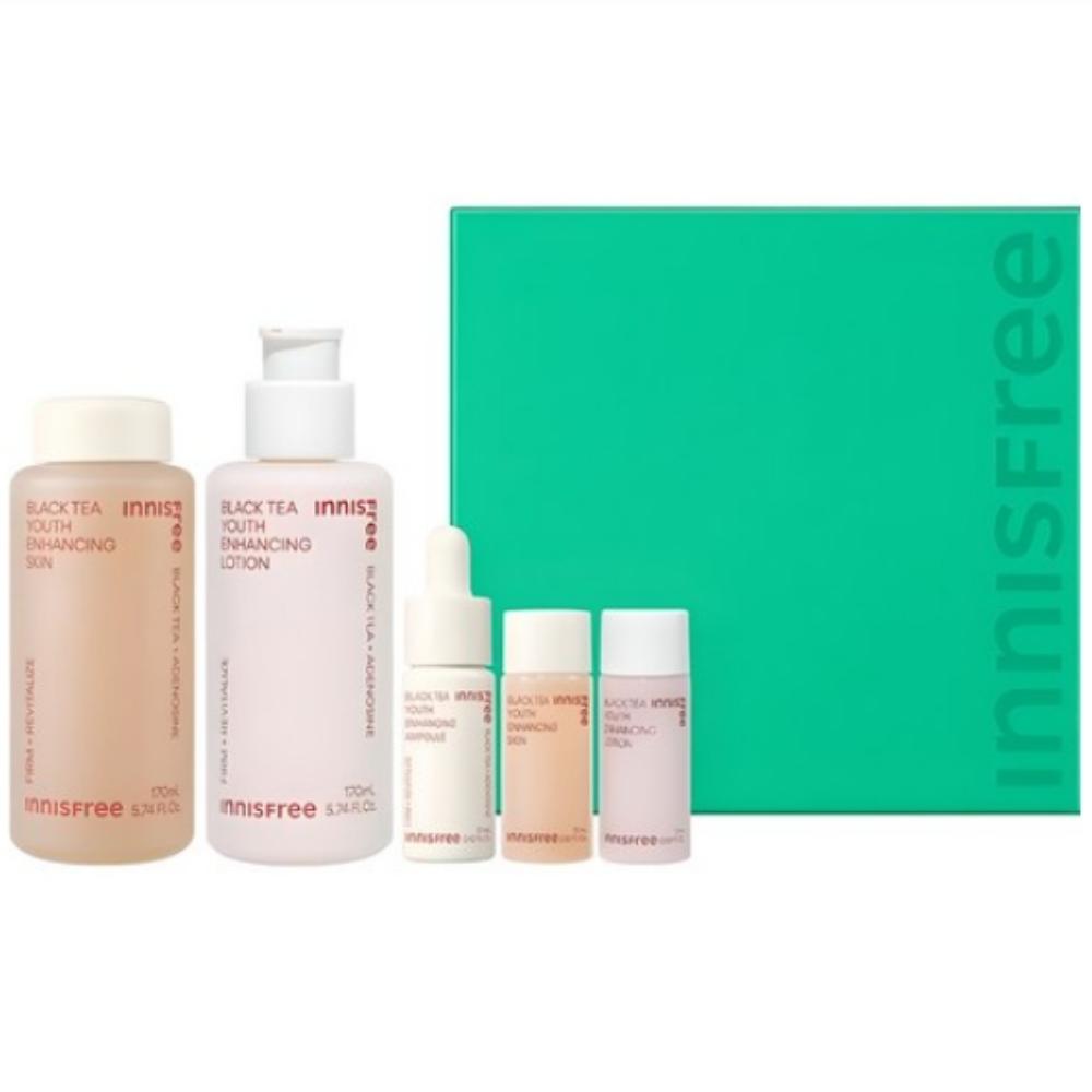 Innisfree НОВЫЙ Набор для ухода за кожей с черным чаем для молодости
