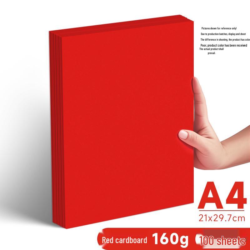 Ярко-красная бумага формата A4/A5, 70 г/м², для печати, офиса и рукоделия