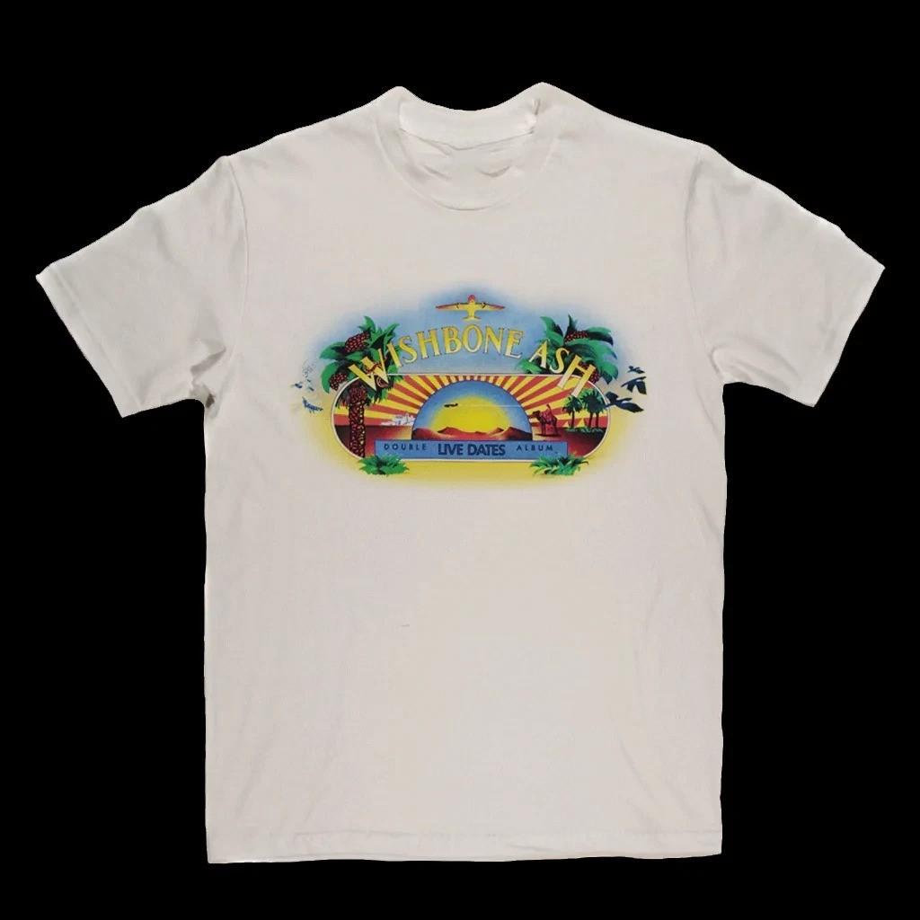 Retro Wishbone Ash Live Dates Shirt Short Sleeve White Men Unisex S-4XL MI730