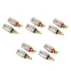 10Pcs Black and Red Speaker Terminal Binding Post Copper-gold Plated Amplifier Terminal  Audio Setup