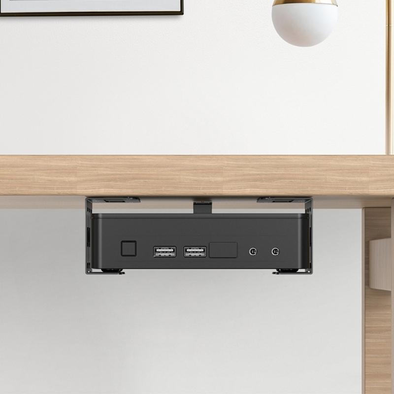 Wall Or Under Shelf Holder Mounting Bracket for Game Console, Home Office Dorm Use, Small Electronics And Media Devices