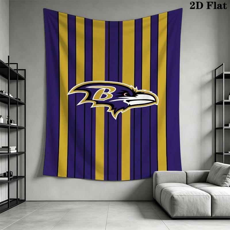 Baltimore Ravens Wall Tapestry Aesthetic Wall Hanging Printed Fabric Blanket Decorative Tapestries for Bedroom Living Room Home Decor