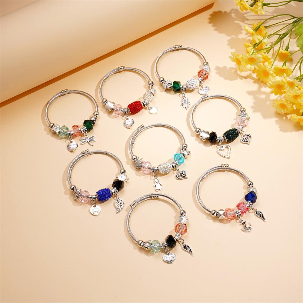 Модный европейско-американский браслет в стиле Панджиа с бисером и стразами для женщин