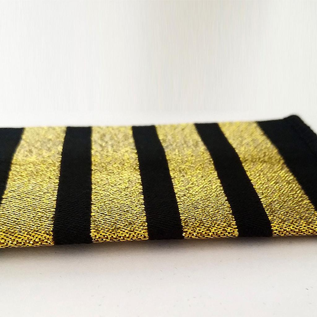 1Pair Professional Pilot Epaulets Aircraft Captain Uniform Accessories Epaulets Shoulder Epaulet for Cosplay Stage Shows