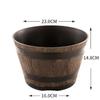 Plastic Planters Designed To Mimic Wine Barrels Are Suitable for Indoor and Outdoor Garden Home Plants
